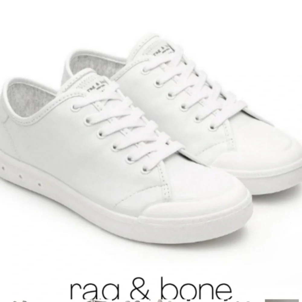 New! Rag & Bone Standard Issue Lace Up White Leather Sneaker Size 6.5 and Size 8 - Picture 2 of 11